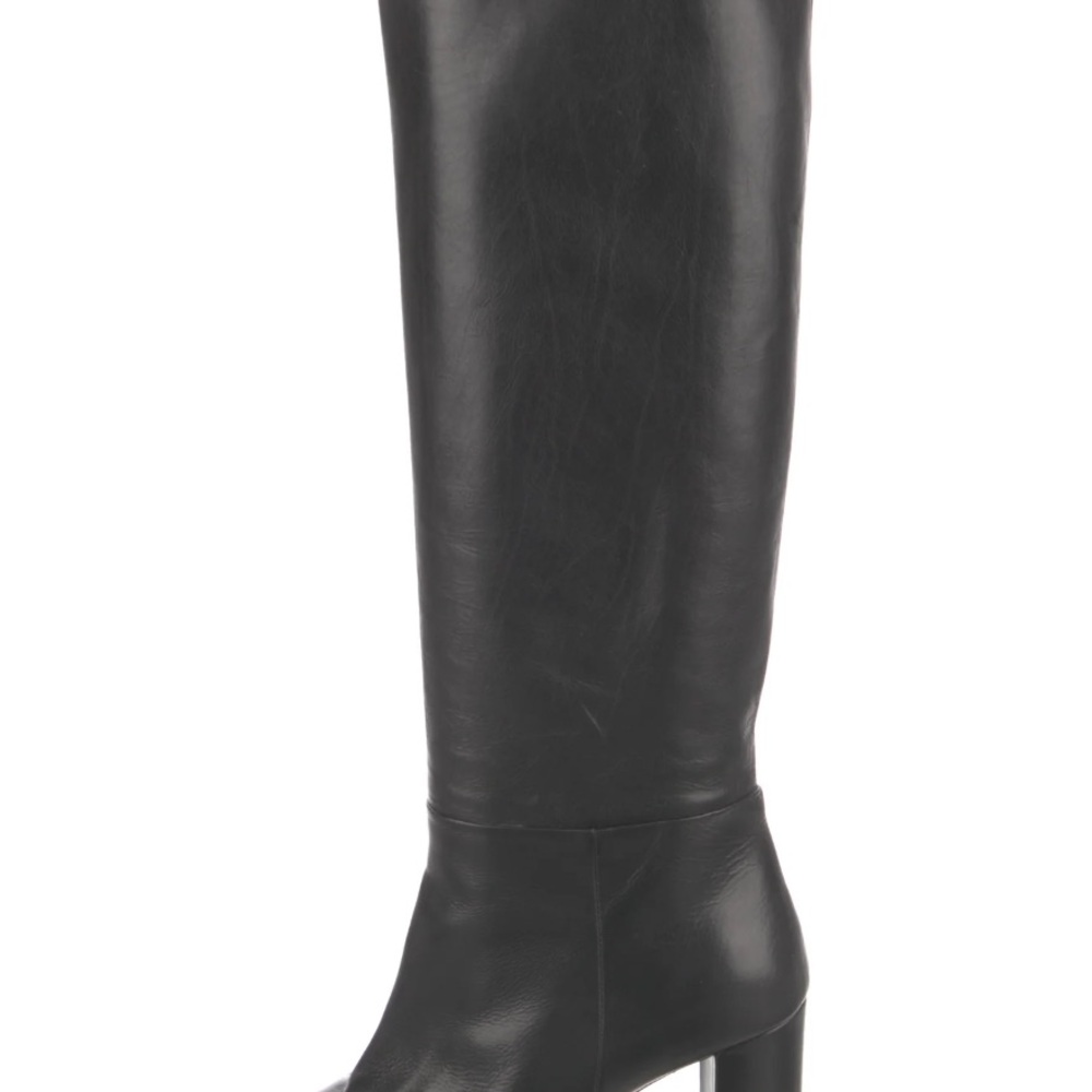 Elegant Black Leather Prada Knee-High Women's Boots